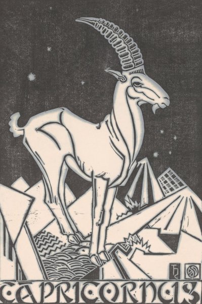 Main Product Photo of Sterrenbeeld steenbok  Painting by Henri Van Der Stok