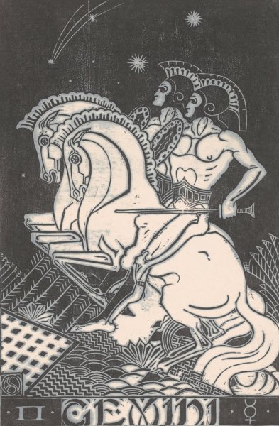 Main Product Photo of Sterrenbeeld tweelingen  Painting by Henri Van Der Stok