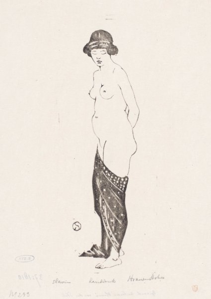 Main Product Photo of Tot slaaf gemaakte vrouw  Painting by Henri Van Der Stok