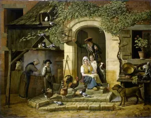 The Home of a Hunter by Henri Voordecker Oil Painting