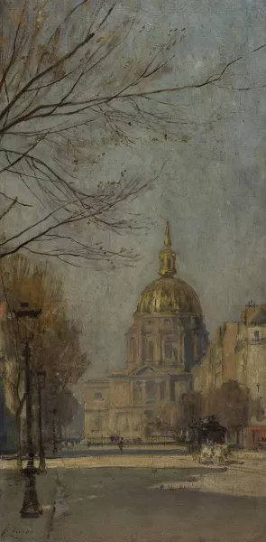 Boulevard des Invalides by Henri Zuber Oil Painting