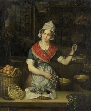 Fruit Seller by Henrietta Christina Temminck Oil Painting