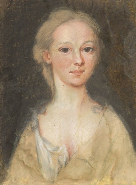 Ann Broughton  by Henrietta Johnston - Hand-Painted Oil Painting Reproduction
