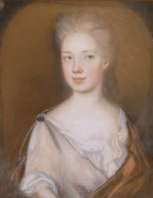 Mrs. Pierre Bacot by Henrietta Johnston Oil Painting