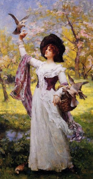 Summer Oil painting by Henrietta Rae Normand