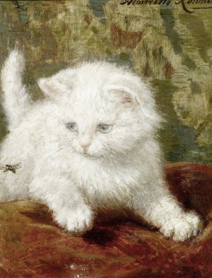 Curiosity by Henriette Ronner-Knip Oil Painting