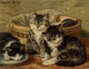 Four Kittens painting by Henriette Ronner-Knip
