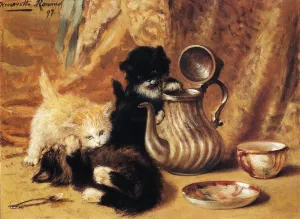 Teatime by Henriette Ronner-Knip Oil Painting