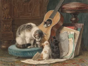 The Musicians by Henriette Ronner-Knip Oil Painting