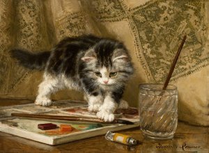 The Young Artist by Henriette Ronner-Knip Oil Painting