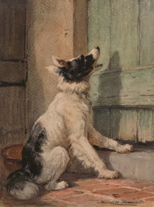 Waiting by Henriette Ronner-Knip Oil Painting