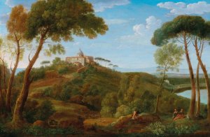 Castel Gandolfo by Henrik Frans Van Lint Oil Painting