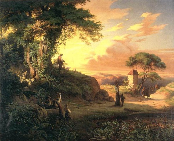 Main Product Photo of Romantic Scene Painting by Henrik Weber