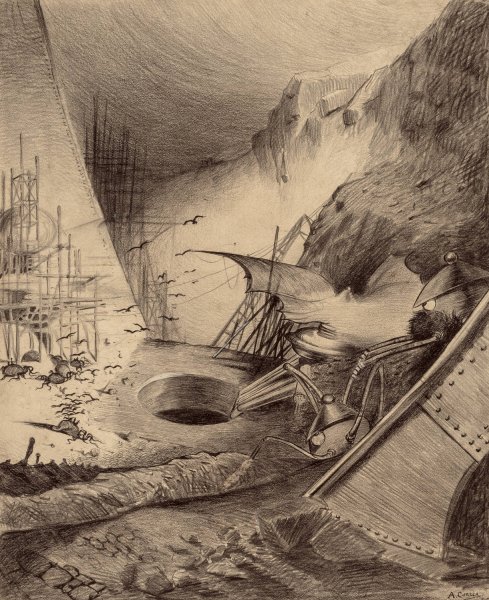 Dead Martians  by Henrique Alvim Correa - Hand-Painted Oil Painting Reproduction