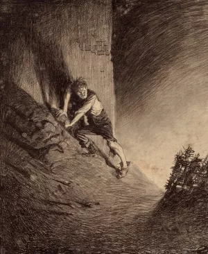Frightened Human Oil painting by Henrique Alvim Correa