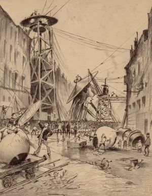 Humans Dissecting Martian War Machines by Henrique Alvim Correa Oil Painting