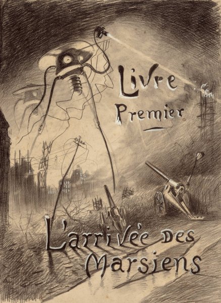 Livre Premier; L'arrivee des Martiens  by Henrique Alvim Correa - Hand-Painted Oil Painting Reproduction