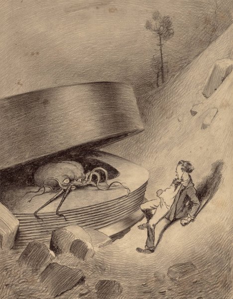 Main Product Photo of Martian Emerges  Painting by Henrique Alvim Correa