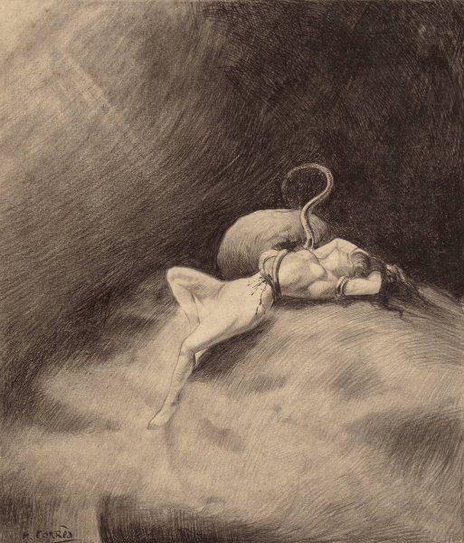 Martian Gets the Girl  by Henrique Alvim Correa - Hand-Painted Oil Painting Reproduction
