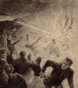 Martians Attack by Henrique Alvim Correa Oil Painting