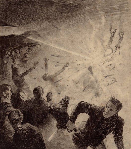 Main Product Photo of Martians Attack  Painting by Henrique Alvim Correa