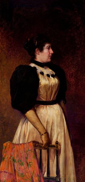 Portrait of a Lady by Henrique Bernardelli Oil Painting