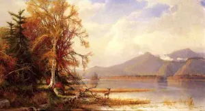 Mountain Lake in Autumn by Henry A. Ferguson - Oil Painting Reproduction