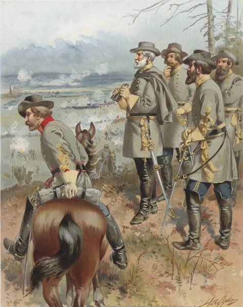 Gen. Robt. E. Lee at Fredericksburg, Dec. 13, 1862  by Henry Alexander Ogden - Hand-Painted Oil Painting Reproduction