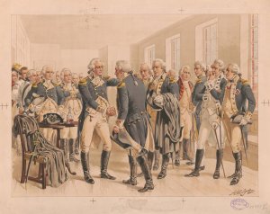 Washington's farewell to officers by Henry Alexander Ogden Oil Painting
