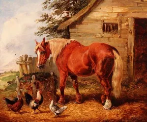 Outside the Stable by Henry Alken Oil Painting