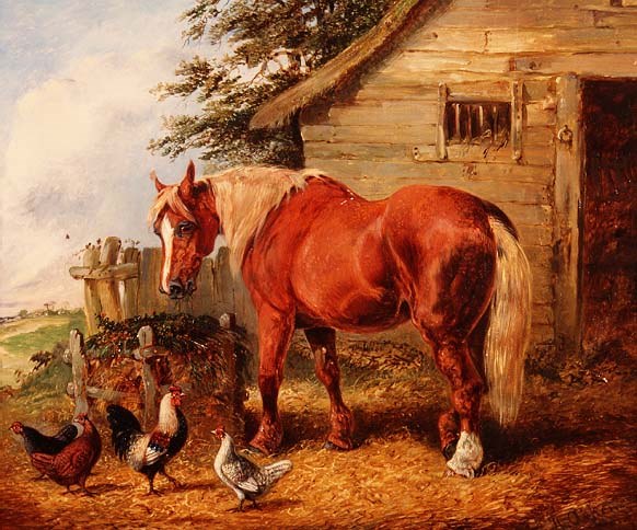 Main Product Photo of Outside the Stable Painting by Henry Alken