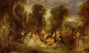 The Garden Party by Henry Andrews Oil Painting