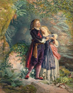 Ferdinand And Miranda, From 'the Tempest' by Henry Anelay Oil Painting