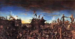 Dawn at the Alamo by Henry Arthur McArdle - Oil Painting Reproduction