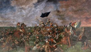 The Battle of San Jacinto by Henry Arthur McArdle Oil Painting