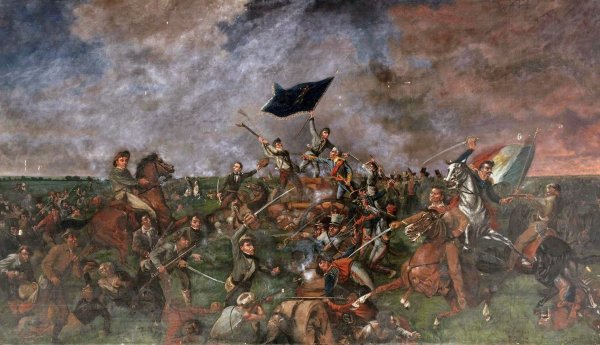 Main Product Photo of The Battle of San Jacinto  Painting by Henry Arthur McArdle