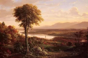 View of the Catskills from the South Side of Mount Merino Oil painting by Henry Ary