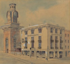 State and Chapel Streets by Henry Austin Oil Painting