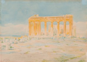 The Parthenon, East Facade by Henry Bacon Oil Painting
