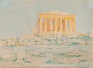 The Parthenon, West Facade by Henry Bacon Oil Painting