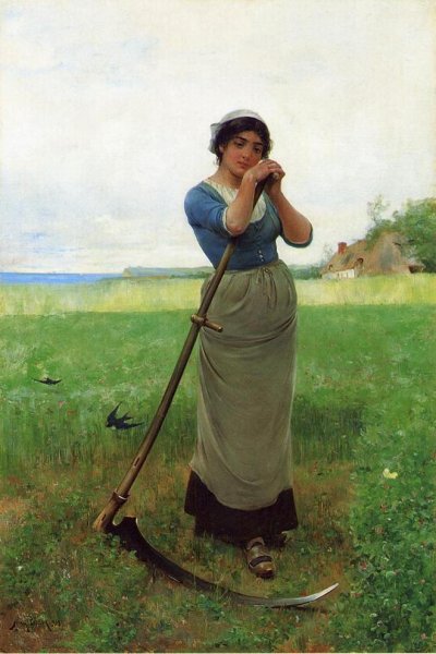 Main Product Photo of The Peasant Girl Painting by Henry Bacon