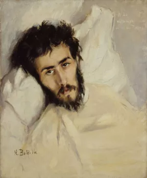Portrait d'homme malade Oil painting by Henry Bataille
