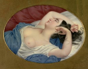 Sleeping Beauty by Henry Brintnell Bounetheau Oil Painting