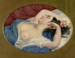 Sleeping Beauty Oil painting by Henry Brintnell Bounetheau