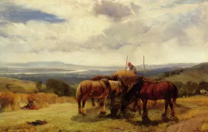 Harvest Horses by Henry Brittan Willis Oil Painting