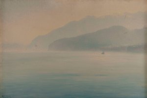 Cote De Sorrente, Bleu Et Argent by Henry Brokman Oil Painting