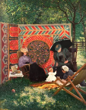 La famille du peintre a Marquartstein Oil painting by Henry Brokman