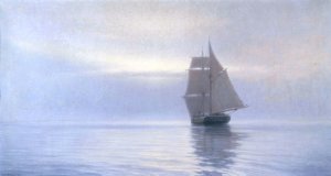 L'Alda dans une calme symphonie grise by Henry Brokman Oil Painting