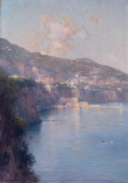 Le port de Sorrente  by Henry Brokman - Hand-Painted Oil Painting Reproduction