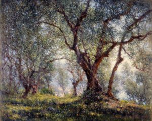 Les oliviers a Menton by Henry Brokman Oil Painting